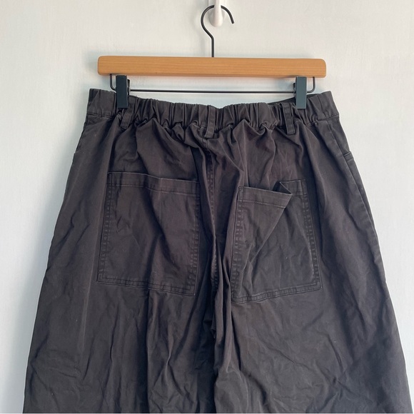 Ruti The Slouchy Soft Twill Pants Black Cotton Stretch Wide Leg Barrel Style 3 - Picture 9 of 12